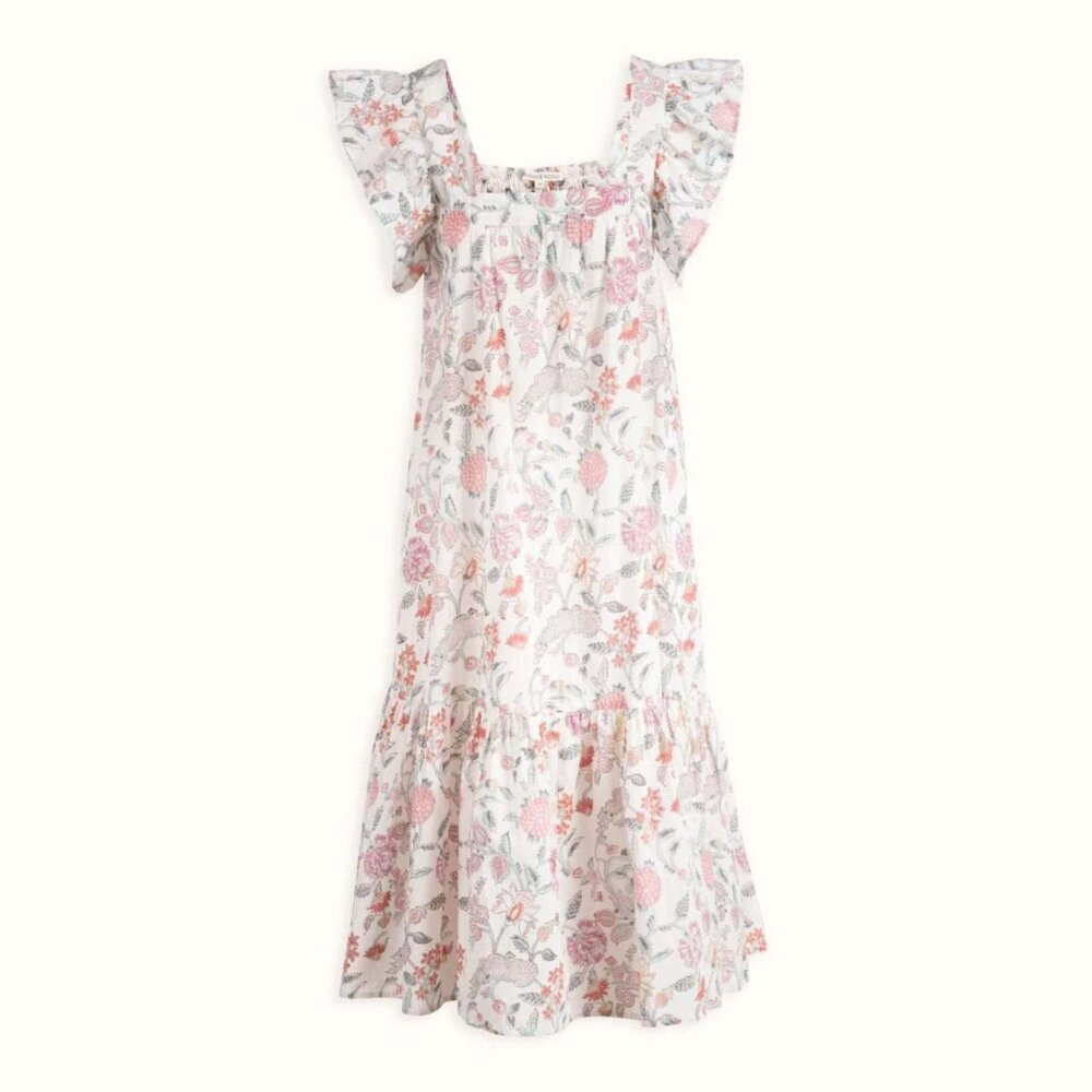 Ophelia & Indigo Floral Midi Dress Size Small 41746
